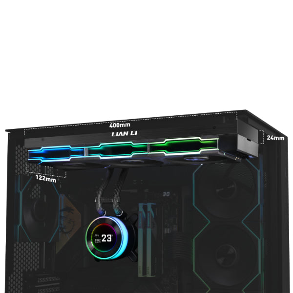 LIAN LI HydroShift II LCD-C 360TL Black 黑色 360mm Liquid CPU Cooler (GHS2LCD36TB)