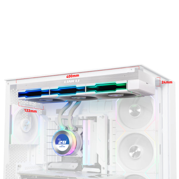LIAN LI HydroShift II LCD-C 360TL White 白色 360mm Liquid CPU Cooler (GHS2LCD36TW)