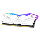 TEAMGROUP 64GB Kit (2x32GB) T-Force Delta RGB D5 White 白色 DDR5 6000MHz CL28 Memory FF4D564G6000HC38GDC01 (RM-DR5B64W)