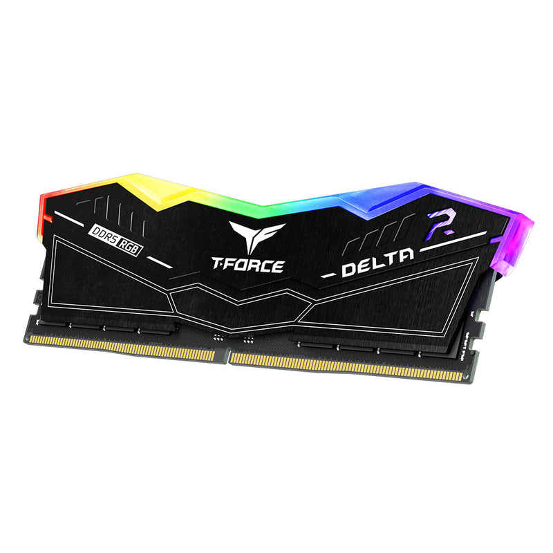 TEAMGROUP 64GB Kit (2x32GB) T-Force Delta RGB D5 Black 黑色 DDR5 6000MHz CL28 Memory FF3D564G6000HC38GDC01 (RM-DR5B64B)