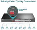 TP-Link TL-SL1226P 24 Port 10/100 Mbps 2 Port Gigabit Unmanaged PoE+ Switch (250W)