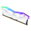 TEAMGROUP 64GB Kit (2x32GB) T-Force Delta RGB D5 White 白色 DDR5 6000MHz CL28 Memory FF4D564G6000HC38GDC01 (RM-DR5B64W)