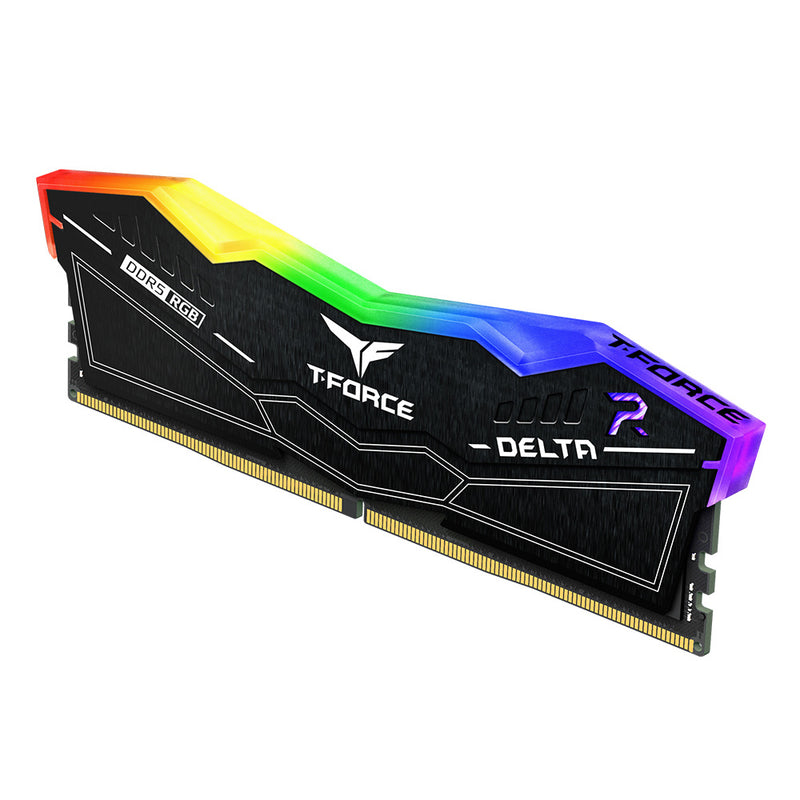 TEAMGROUP 32GB Kit (2x16GB) T-Force Delta RGB D5 Black 黑色 DDR5 6000MHz CL28 Memory FF3D532G6000HC28ADC01 (RM-DR5532B)