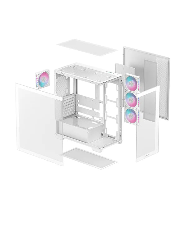 DeepCool CG580 4F White 白色 ATX Case (預裝 4把 ARGB 風扇) (CA-CG584FW)