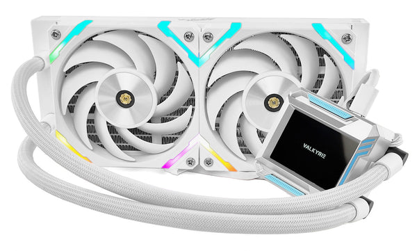 VALKYRIE E240 VALKYRIE WHITE White ARGB with LCD Display 240mm Liquid CPU Cooler