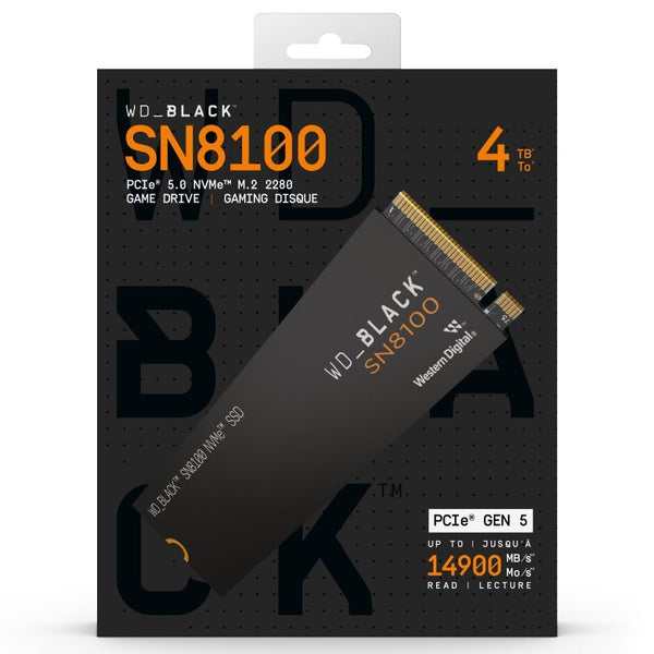 【熱賣中】WD_BLACK 4TB SN8100 WDS400T1X0M PCIe Gen5 NVMe M.2 SSD