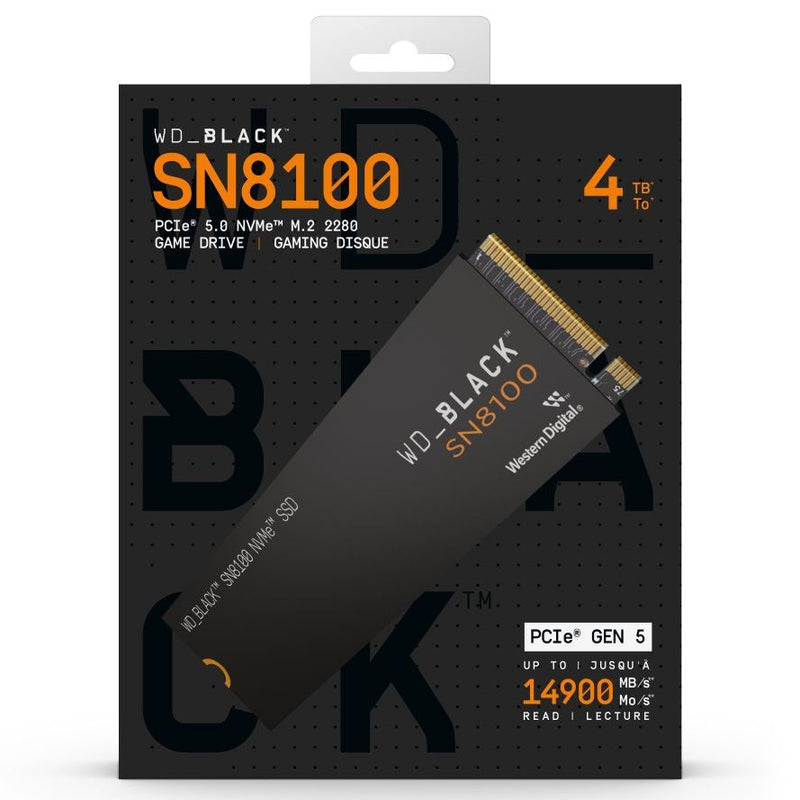 【電腦節搶購貨】WD_BLACK 4TB SN8100 WDS400T1X0M PCIe Gen5 NVMe M.2 SSD