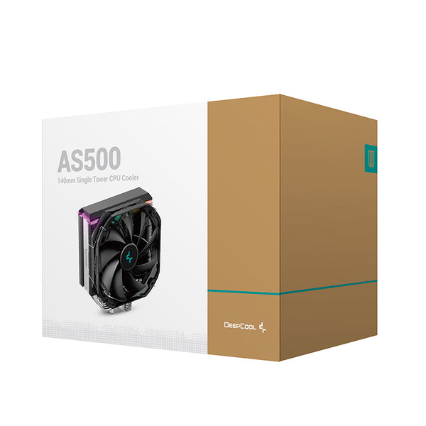 DeepCool AS500 ARGB CPU Air Cooler with 5 Heatpipe Design, TF140S 140MM PWM Fan Black (AIRDC-AS500)