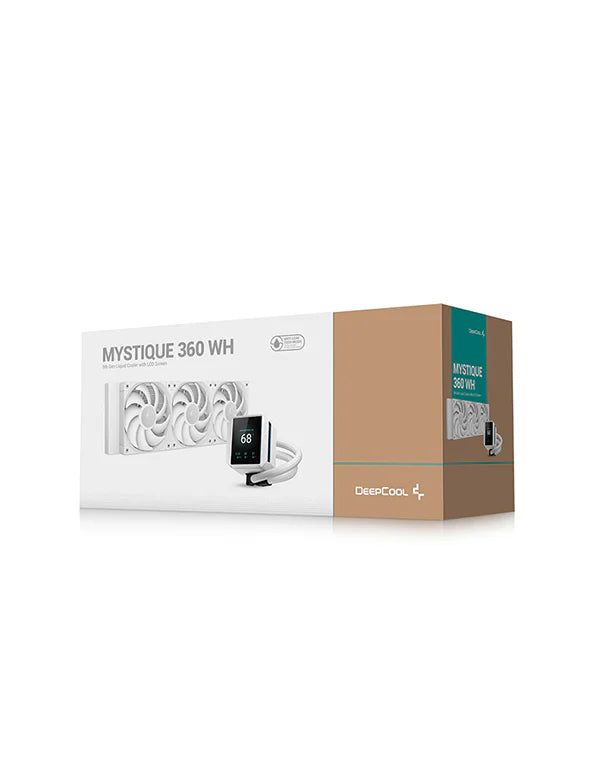 DeepCool Mystique 360 WHITE 360mm 2.8" TFT LCD Display Screen Liquid CPU Cooler (TH-DM360W)