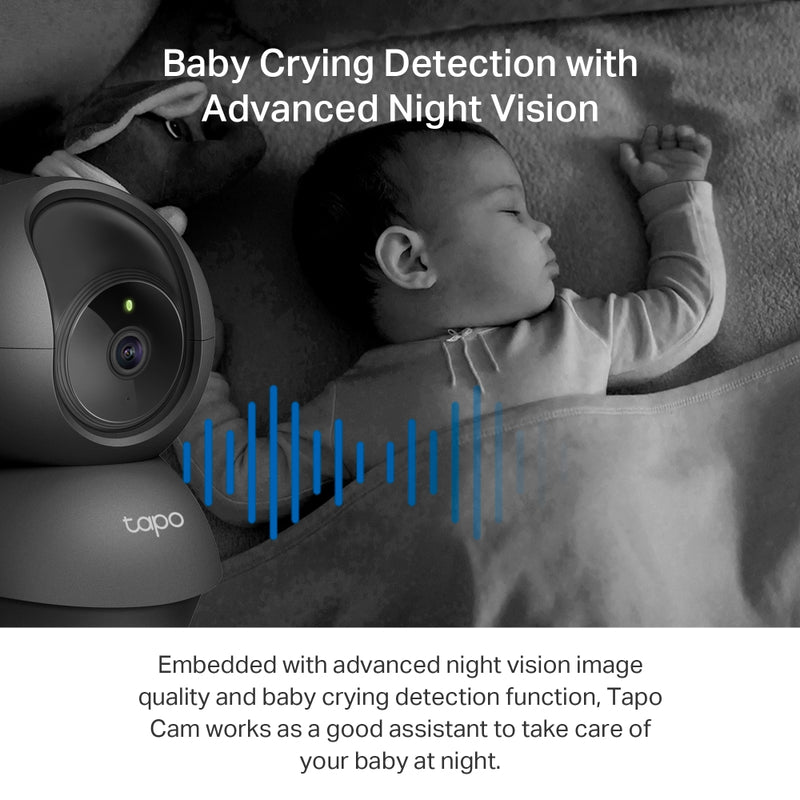 TP-Link Tapo C211 3MP 2K Pan/Tilt Home Security Wi-Fi Camera with Night Version and Cloud Storage