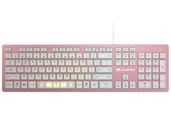 Cougar Vantar AX Pink (pink) all-aluminum CNC scissor-foot RGB keyboard 