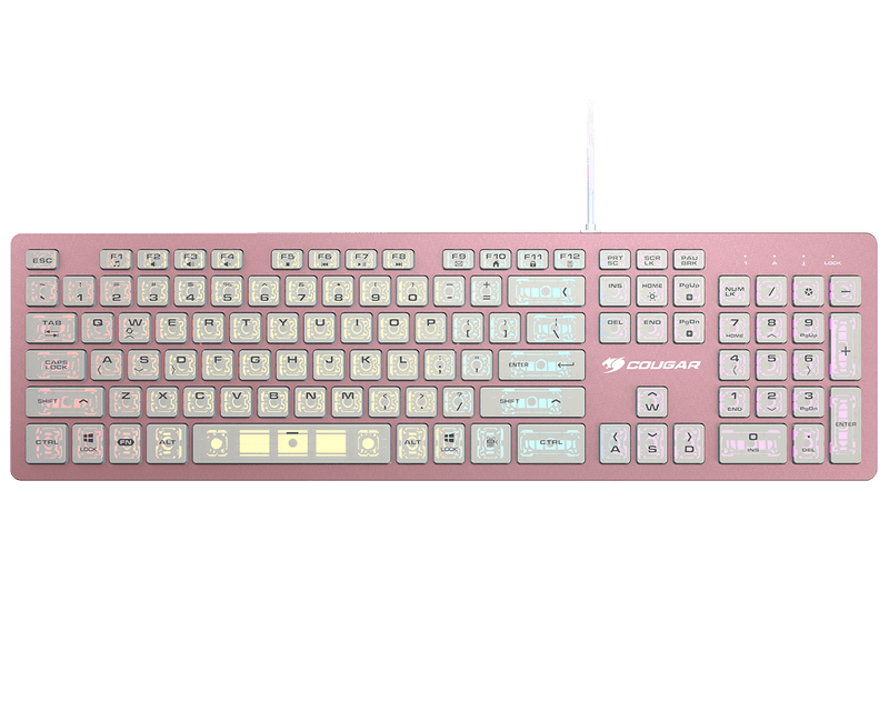 Cougar Vantar AX Pink (pink) all-aluminum CNC scissor-foot RGB keyboard 