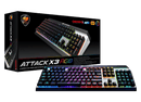 Cougar Attack X3 RGB-BL - Cherry MX Mechanical Switch  (Blue Switch) 背光青軸機械式鍵盤 (黑色)
