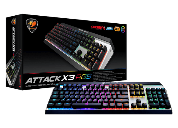 Cougar Attack X3 RGB-BL - Cherry MX Mechanical Switch  (Blue Switch) 背光青軸機械式鍵盤 (黑色)