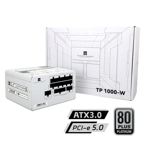 Thermalright 1000W TP1000 White White PCIE 5.0 ATX 3.0 80Plus Platinum Full Modular Power Supply