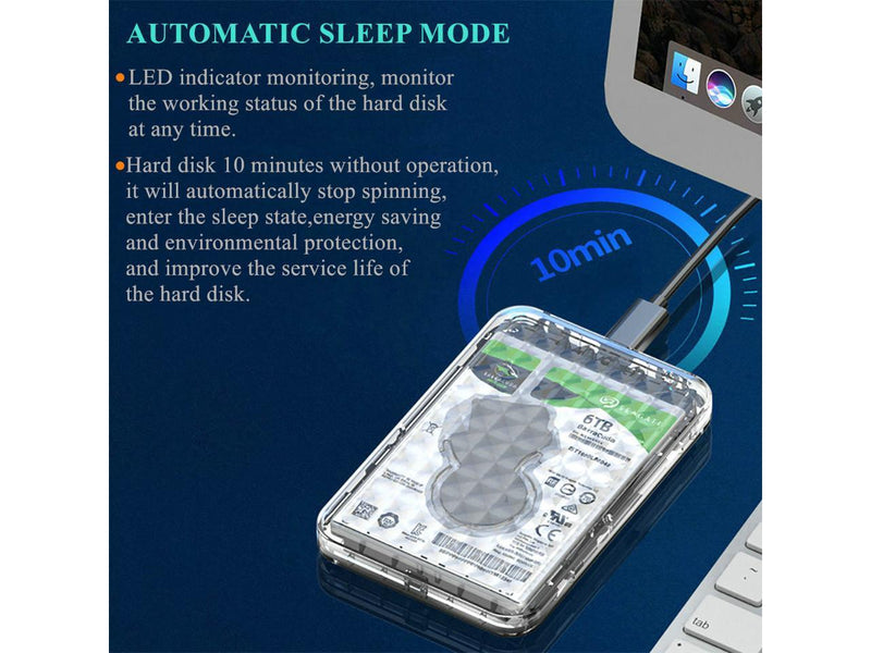 Maiwo MA-K2536C Black 2.5" SATA HDD/SSD Enclosure USB3.2 GEN1 Type C
