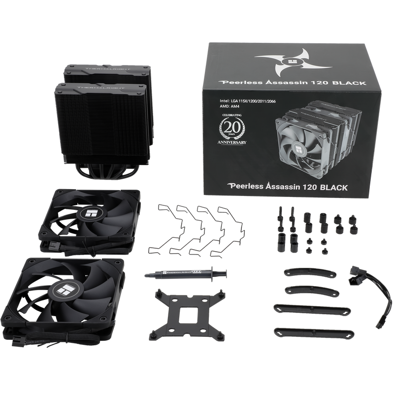 Thermalright Peerless Assassin 120 BLACK 黑色 雙塔式 CPU Cooler PA120 BK