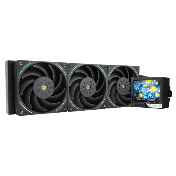 Thermalright Mjolnir Vision 360 BLACK Black ARGB w/3.5" IPS Screen 360mm Liquid CPU Cooler