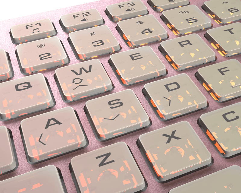 Cougar Vantar AX Pink (pink) all-aluminum CNC scissor-foot RGB keyboard 