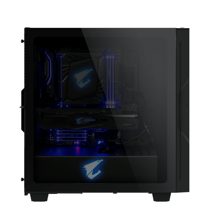 GIGABYTE AORUS C300 Glass RGB Black 黑色 ATX Case GB-AC300G