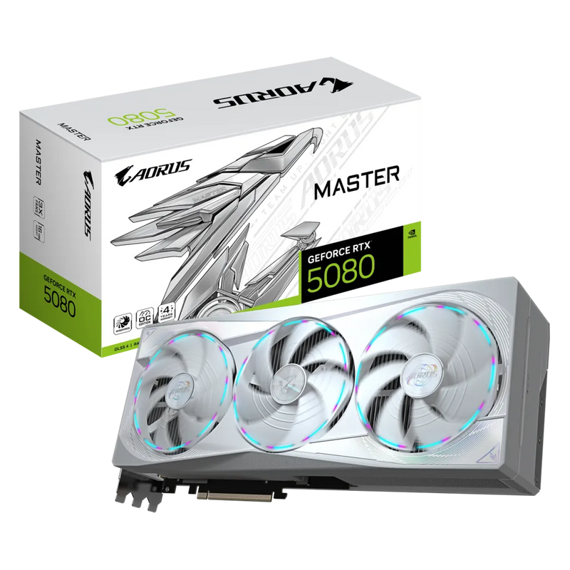 GIGABYTE GeForce RTX 5080 AORUS MASTER ICE 16GB GDDR7 GV-N5080AORUSM ICE-16GD