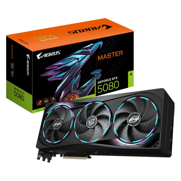 GIGABYTE GeForce RTX 5080 AORUS MASTER 16GB GDDR7 GV-N5080AORUS M-16GD