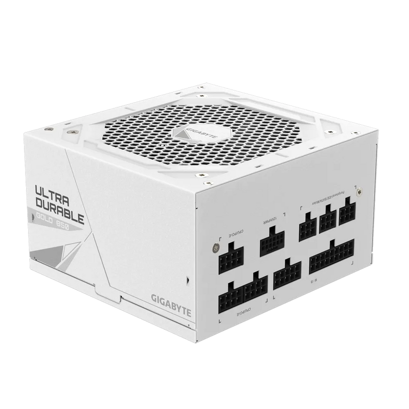 GIGABYTE 850W ULTRA DURABLE WHITE UD850GM PG5W ATX3.0 PCIE 5.0 80Plus GOLD Full Modular Power Supply (GP-UD850GM PG5W) 