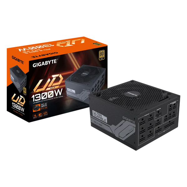 GIGABYTE 1300W ULTRA DURABLE ATX3.0 PCIE 5.0 80Plus GOLD Full Modular Power Supply GP-UD1300GM PG5 