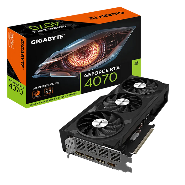 GIGABYTE RTX 4070 WINDFORCE OC 12GB GDDR6X GV-N4070WF3OC-12GD