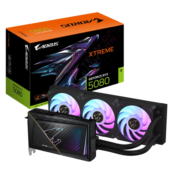 GIGABYTE GeForce RTX 5080 AORUS XTREME WATERFORCE 16GB GDDR7 (GV-N5080AORUSX W-16GD)
