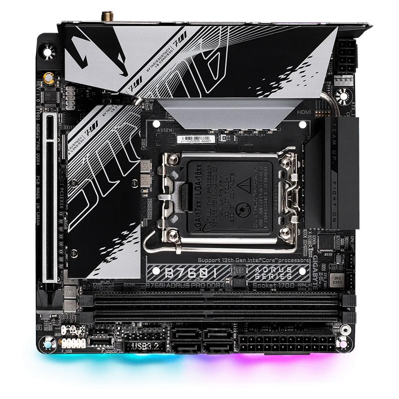 GIGABYTE B760I AORUS PRO DDR4,LGA 1700 Mini-ITX Motherboard