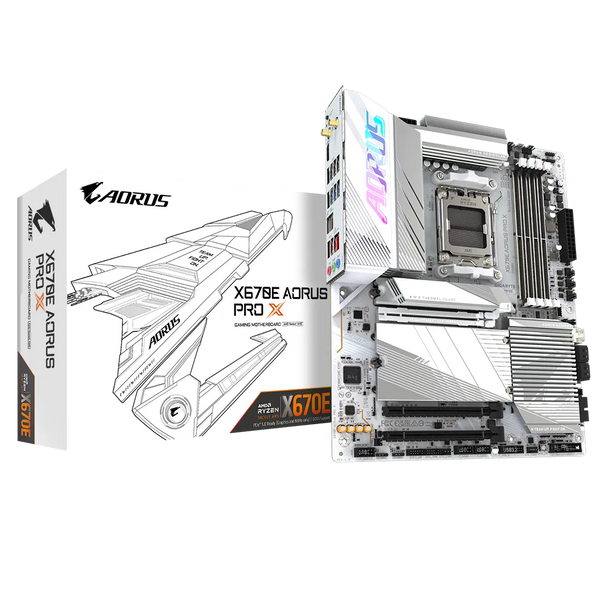 GIGABYTE X670E AORUS PRO X DDR5,Socket AM5,Wi-Fi 7 ATX Motherboard white motherboard 