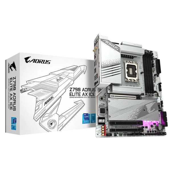 GIGABYTE Z790 AORUS ELITE AX ICE DDR5,LGA 1700 ATX Motherboard white motherboard