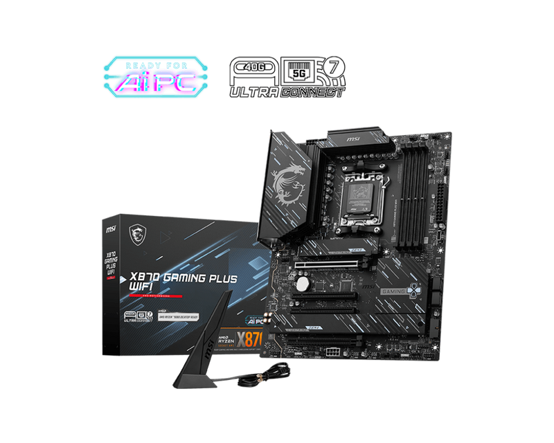 MSI X870 GAMING PLUS WIFI DDR5,Socket AM5 ATX Motherboard (MB-RX87G+W)