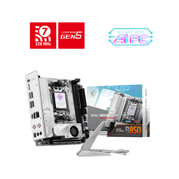 MSI MPG B850I EDGE TI WIFI DDR5,Socket AM5 Mini-ITX Motherboard (MB-RB