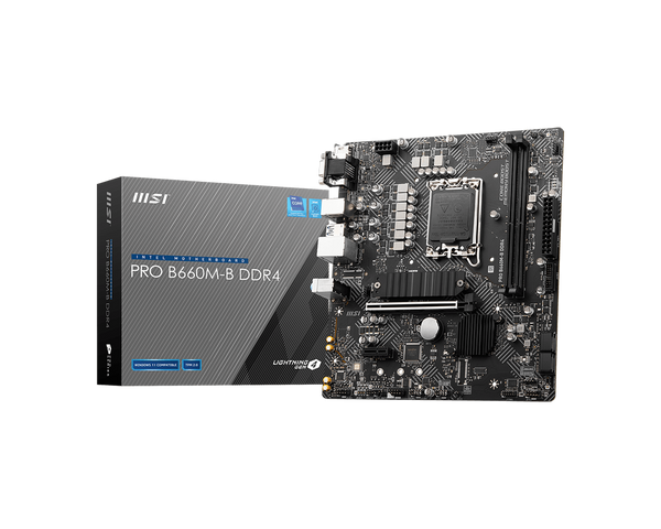 MSI PRO B660M-B DDR4,LGA 1700 mATX Motherboard 