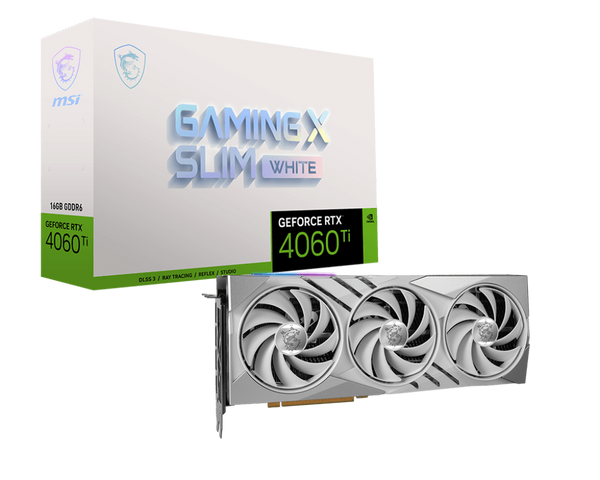 MSI RTX 4060 Ti GAMING X SLIM WHITE 16GB GDDR6