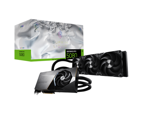 MSI GeForce RTX 5080 SUPRIM LIQUID SOC 16GB GDDR7 (DI-N5080Q1)