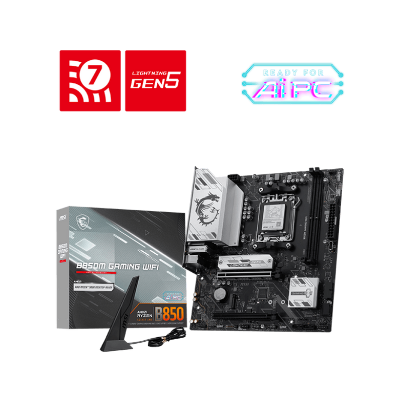 MSI B850M GAMING WIFI DDR5,Socket AM5 mATX Motherboard (MB-RB85MGW)