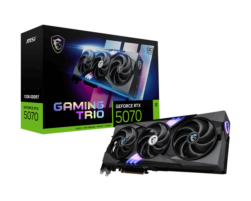 MSI GeForce Series RTX 5070 GAMING TRIO OC 12GB GDDR7 (DI-N5070L1)