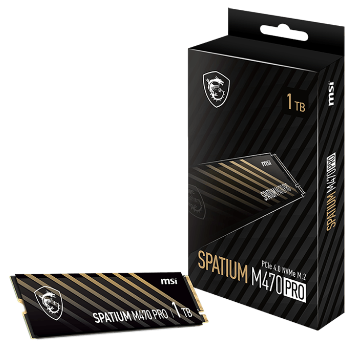 MSI 1TB SPATIUM M470 Pro PCIe Gen4x4 NVMe M.2 SSD (HD-M470P1T)