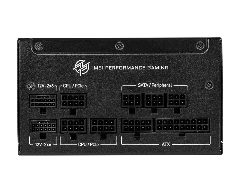 MSI 850W MPG A850GS PCIE5 80Plus Gold Full Modular Power Supply (PS-MPA85SS)