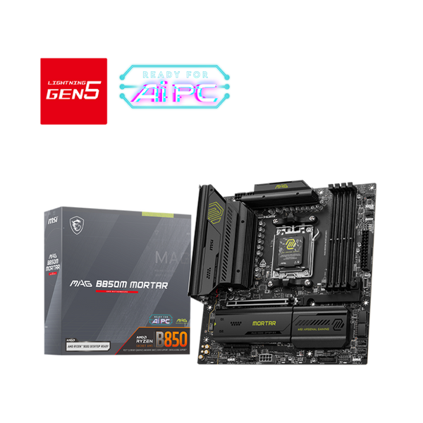 MSI MAG B850M MORTAR DDR5,Socket AM5 mATX Motherboard (MB-RB85MM)