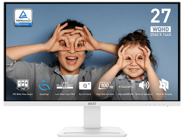 MSI 27" MP273QW E2 100Hz 2K QHD IPS (16:9) Monitor (White) MO-MP27QW2 