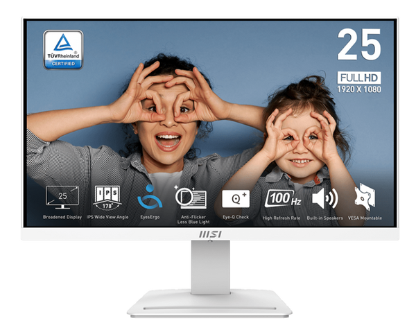 MSI 24.5" Pro MP253W 100Hz FHD IPS (16:9) Monitor (White) (MO-MP253W) 