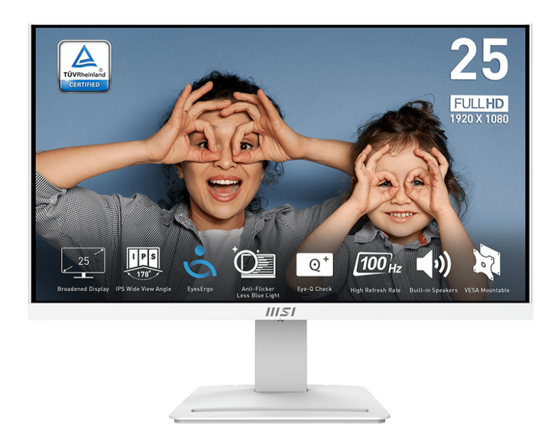 MSI 24.5" Pro MP253W 100Hz FHD IPS (16:9) 白色 顯示器 (MO-MP253W)