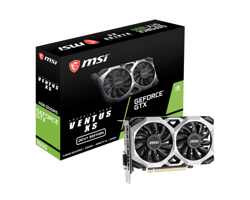 MSI GTX 1650 VENTUS XS OCV1 4GB GDDR6 (DI-N1650R4)