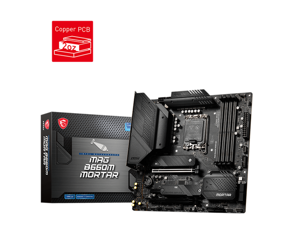 MSI MAG B660M MORTAR DDR5,LGA 1700 mATX Motherboard