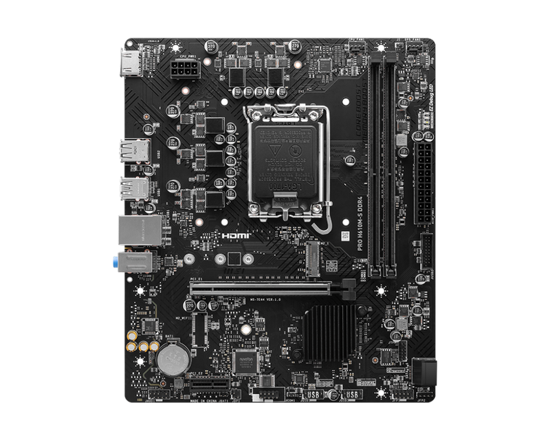 MSI PRO H610M-S DDR4,LGA 1700 mATX Motherboard (MB-MH61MS4)