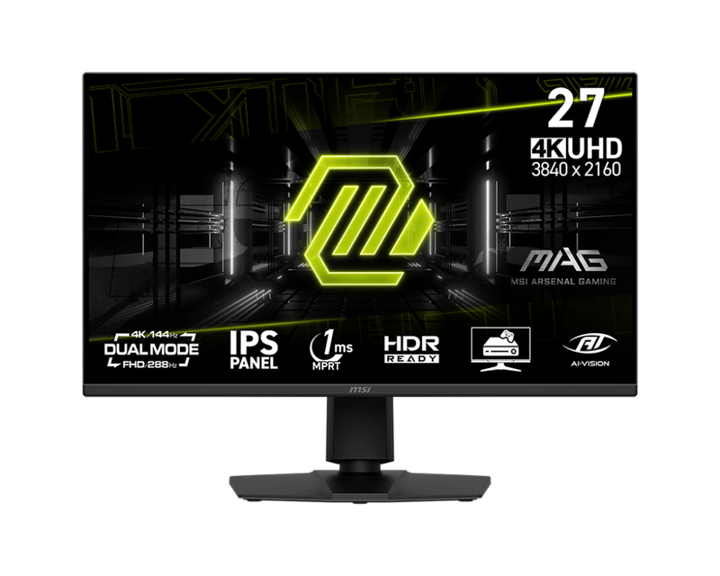 [8月尾到貨] MSI 27" MAG 275UPD E14 4K UHD 雙模式 FHD 288Hz/UHD 144Hz IPS (16:9) 雙模式電競顯示器 MO-MA275UP